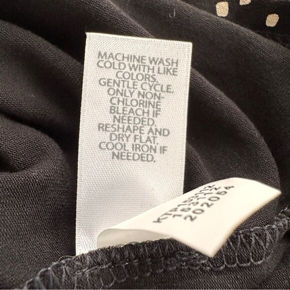 J Jill Wearever Collection Black Dot Rayon Spandex Off Shoulder Top Women’s XLP - Picture 7 of 7